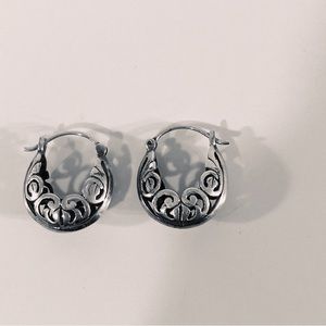 Retired Silpada Filigree Hoop Earrings